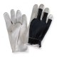 Gants paume chèvre dos jersey bleu 1523CHBL